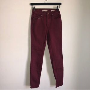 BULLHEAD high waisted burgundy pants